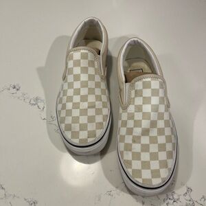 Vans, checkers, worn once, Sz 8